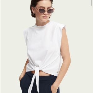 Scotch and Soda relaxed fit knotted tee shirt. Never worn, no tag